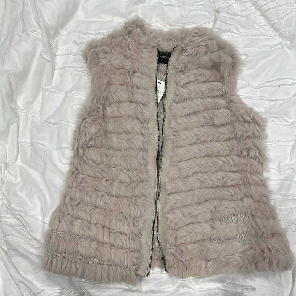 Rabbit fur vest